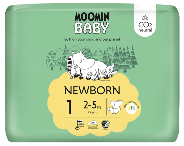 scutece absorbante moomin baby marimea 1 nou nascut 2-5 kg