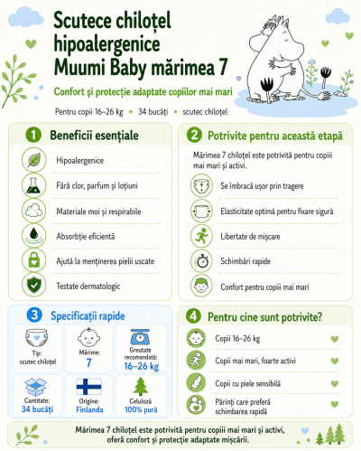 scutece chilotel hipoalergenice Muumi Baby marimea 7 infografic